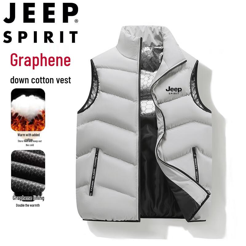 JEEP SPIRIT Męski ciepły bezrękawnik z wyściółką grafenową