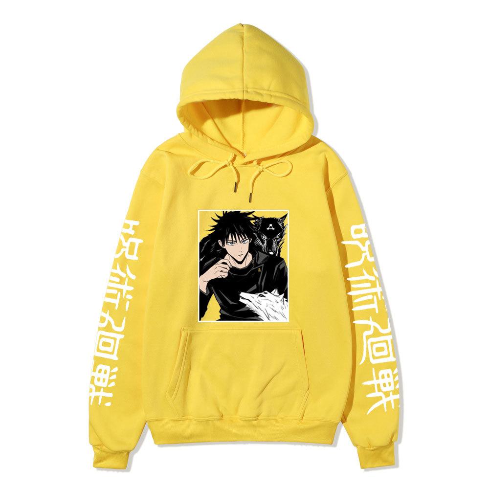 Japanese Anime Hoodie Sweatshirt Jujutsu Kaisen Satoru Gojo Anime Print Soft Fleece Warm Long Sleeve Hooded Sweatshirt