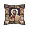 Christliche Kissenhülle Polyester Kissenbezug Dekorativ Gott segne Jesus Christus Zierkissenhülle Zuhause Quadratisch cm