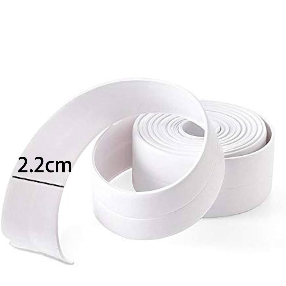 

Водонепроницаемая и устойчивая к плесени лента из ПВХ для кухни и ванной комнаты, наклейки для угловых линий заполнения, уплотнительная лента для кромок раковин 320x2.2cm белый