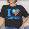 Republic Of Congo Congolese Flag Print T Shirt Unisex Unisex Cotton Tee Shirt Clothing