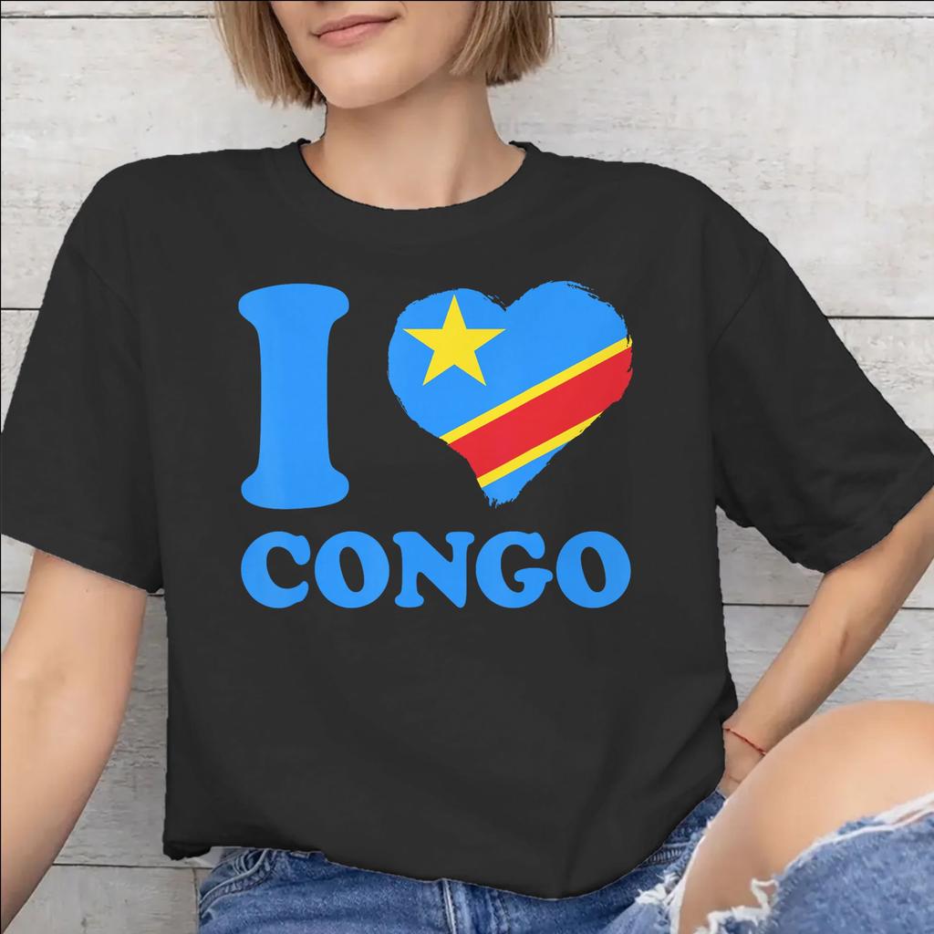 Republic Of Congo Congolese Flag Print T Shirt Unisex Unisex Cotton Tee Shirt Clothing