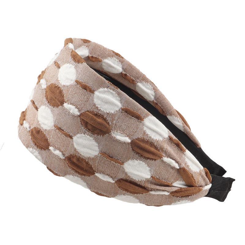 Polka Dot Wide-Brim Bubble Fabric Top