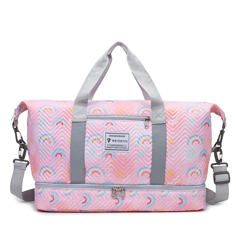 Dry and Wet Separation Yoga Mat Yoga Bag Large Capacity Fresh and Fashionable Hand-held Travel Bag Can Be Put On A Lever and Shoe Bin