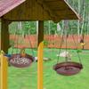 Bird Feeder Heavy Duty Hanging Bird Baths for Outdoors Wildlife Feeder Bird Water,for ,Backyard, Patio Garden Yard Decoration