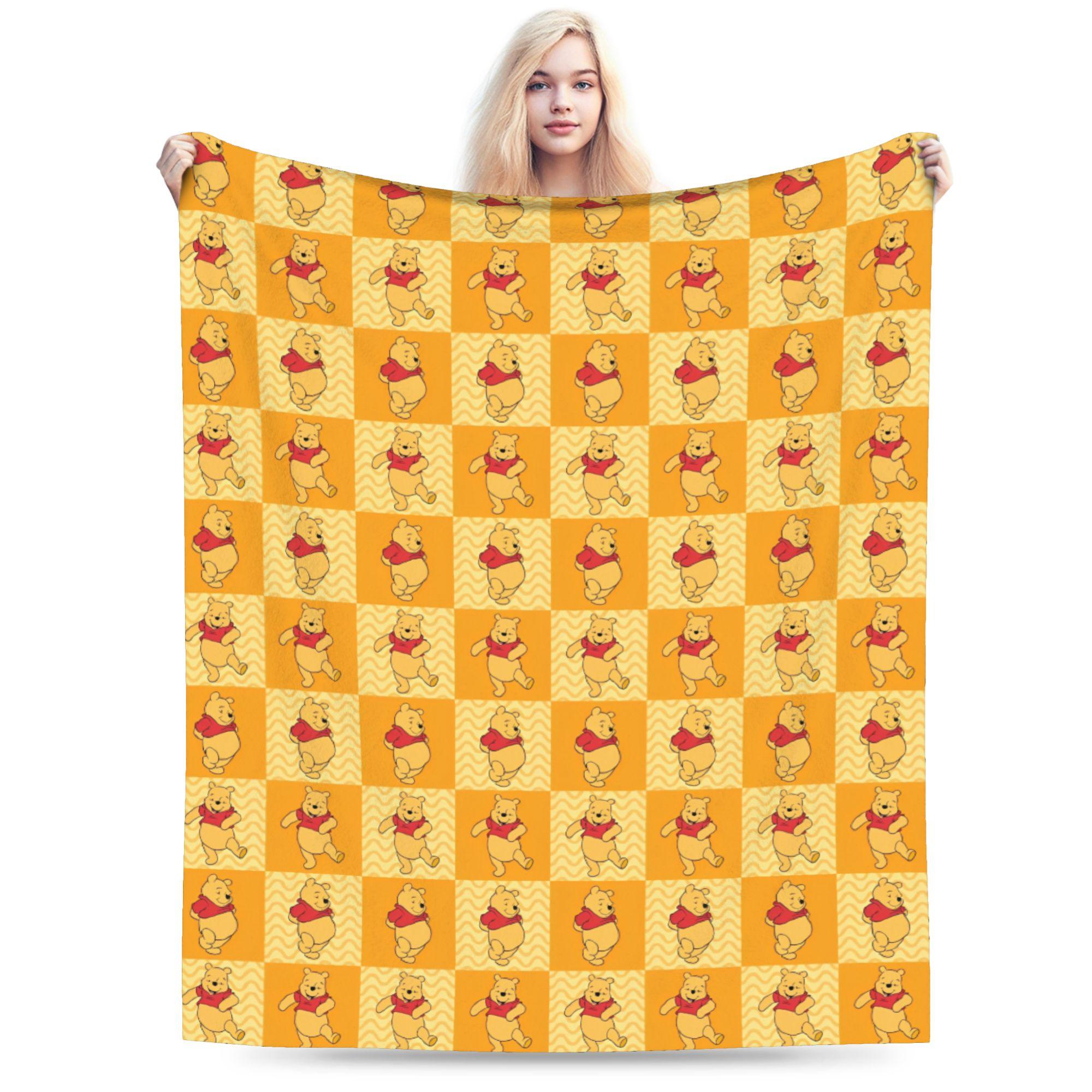 

Winnie the Pooh Blanket Cute Cartoon Flannel Awesome Warm Throw Blankets for Bedding Lounge Spring Autumn 75x90cm