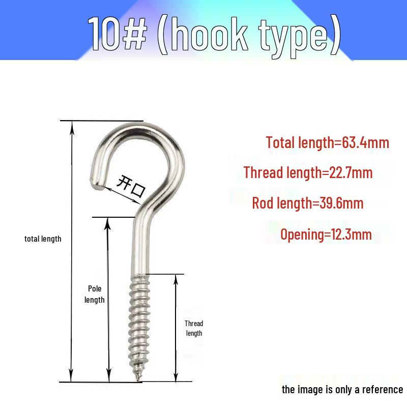 Nickel-Plated Self-Tapping Eyelet Hook Screw
