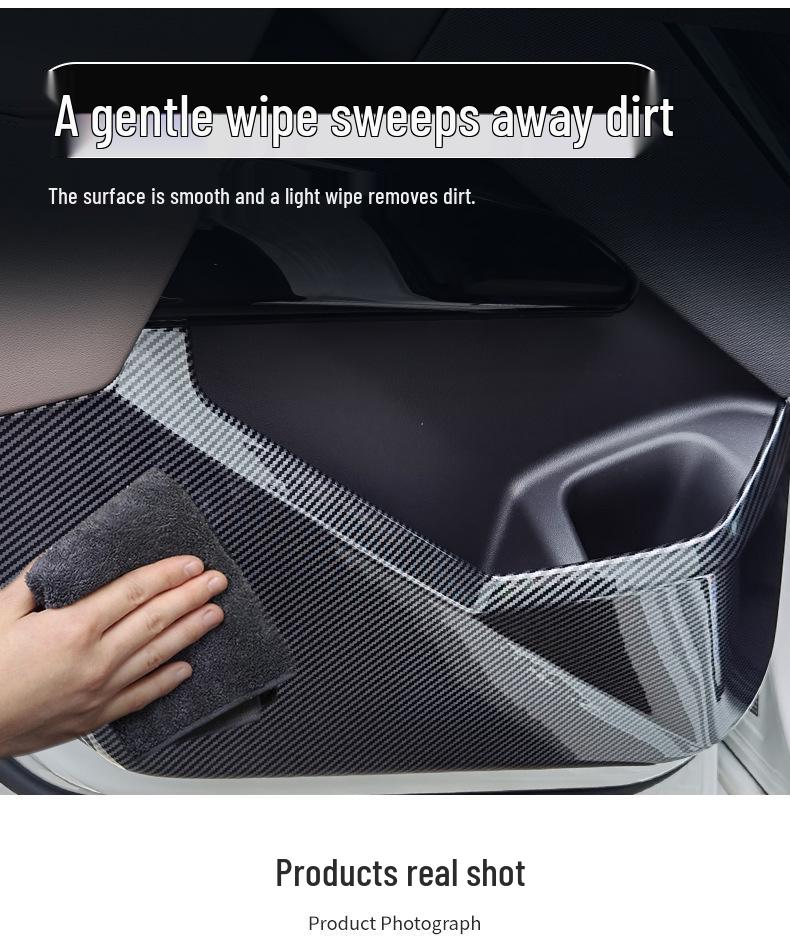 BMW X3 Door Anti-Kick Pad with Carbon Fiber Pattern - Interior Protection Sticker