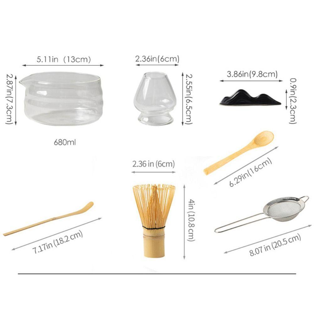 Smooth Matcha Making Kit with Pouring Spout Japanese Tea Set New Matcha Whisk Set  Tea Lovers