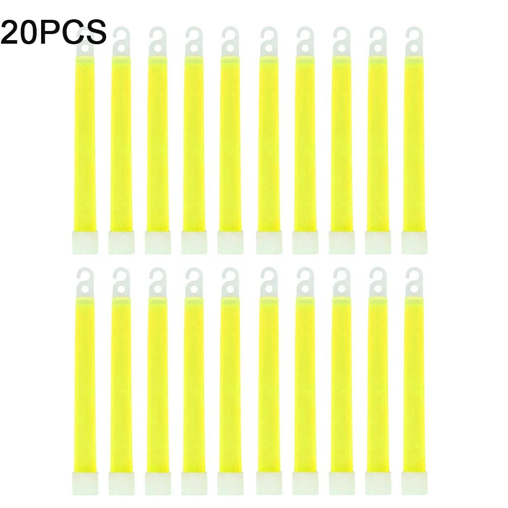 1-50pcs Glow Sticks with Hook 6 inch Fluorescence Light for Hiking Camping Outdoor Emergency Concert Party Light Sticks