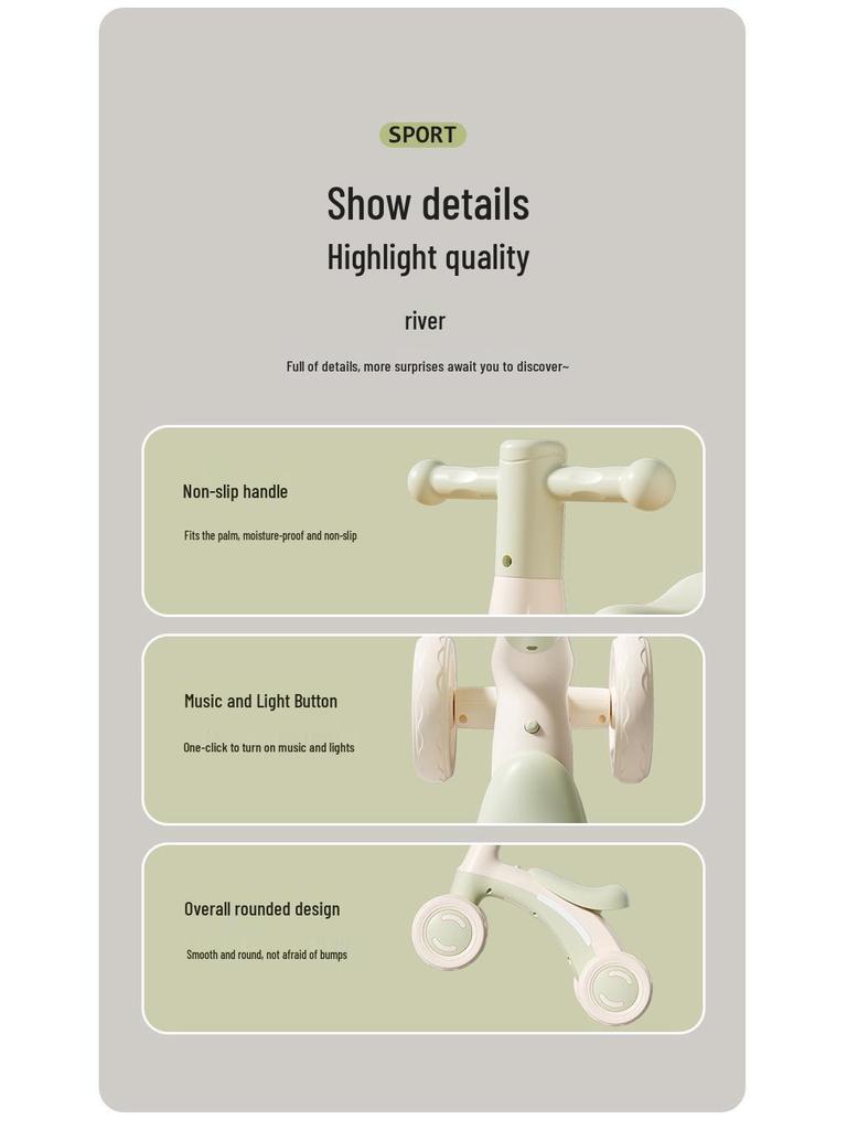 Odrážedlo a chodítko pro batolata: Tříkolka bez pedálů pro věk 1-3 roky