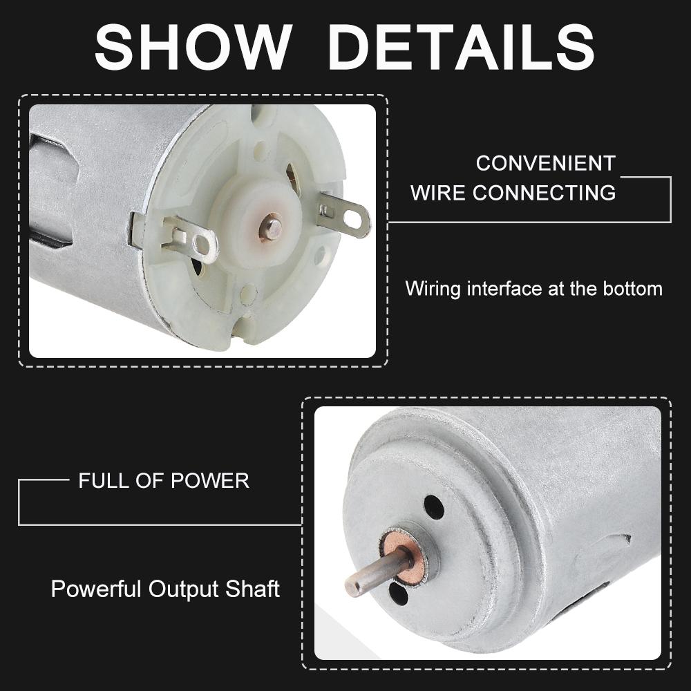 4.5V R260 DC Motor Micro Motor Small Toy Motor with Carbon Brush for DIY Toy Model and Household Appliances