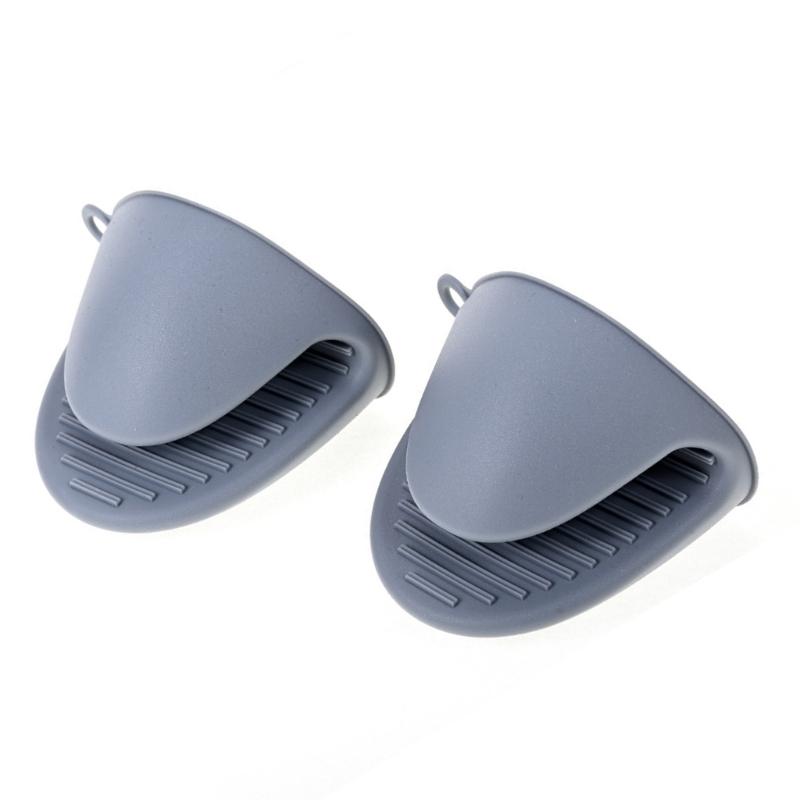 Heat Resistant Silicone Oven Gloves Nonslip Textured Fronts For Secure Grip Thermal Protections Kitchen Baking Accessories