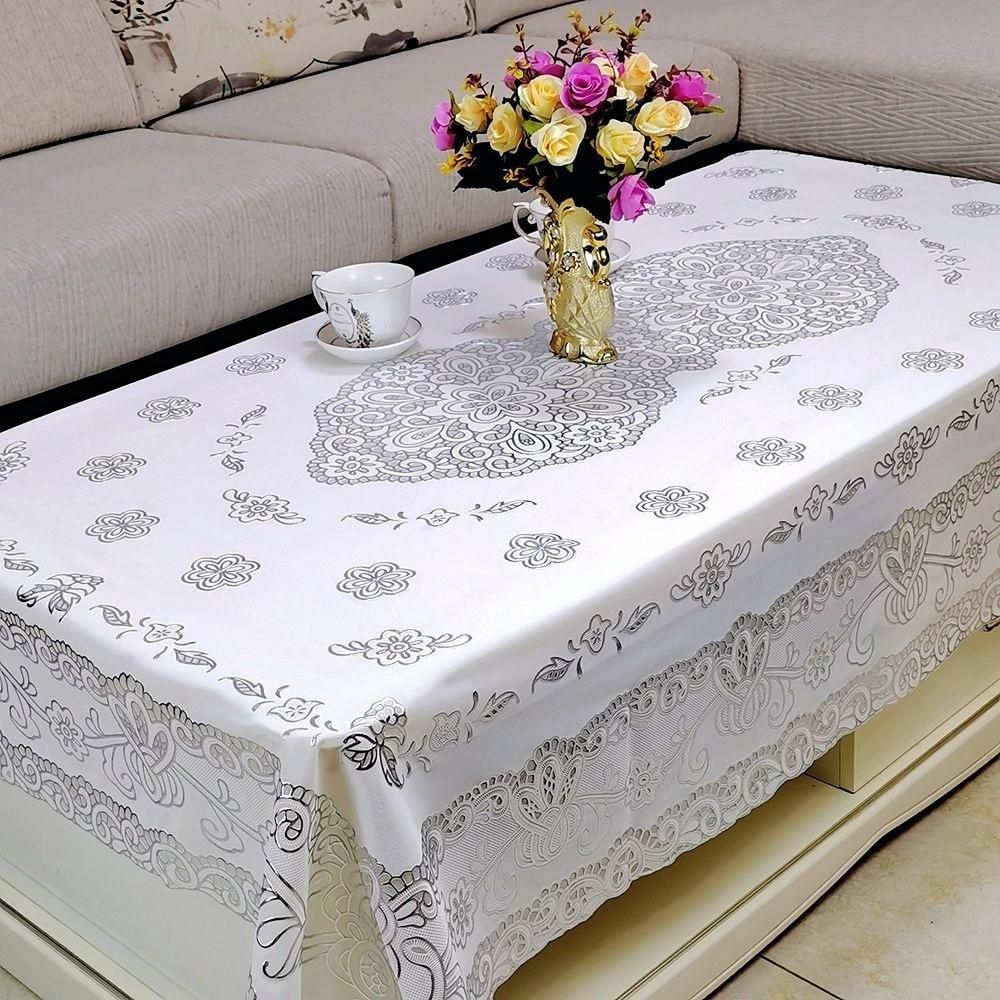 Waterproof, Oil-Proof And Anti-Scalding Coffee Table Tablecloth Leave-In Rectangular Dining Table Cloth Household Living Room Light Luxury Tablecloth