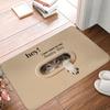 Hey I Just Want to Say Happy Day Crocodile Pattren Front Door Mat Anti-Slip Indoor Doormat Garden Garage Entrance Rug Carpet