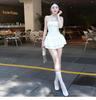 KLIOU Can Be Sweet or Salt, Age-reducing Lace Edge Bow Tube Top Dress, Women's Waist and Thin Hot Girl Tutu