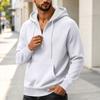 Herren Color Zip-Up Hoodie, Lässiges lockeres Langarm-Sweatshirt für Frühling und Herbst