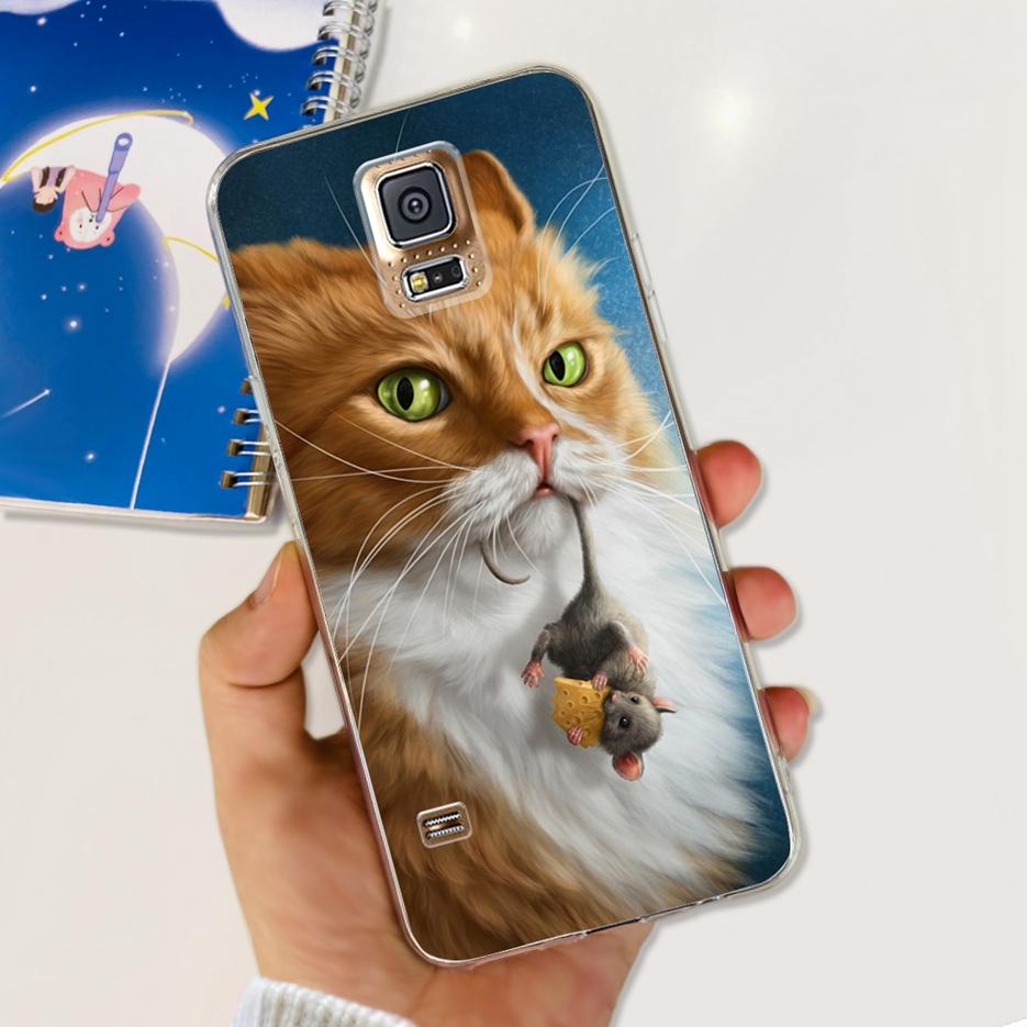 For Samsung Galaxy S5 Case G900F G900I G900M G900A G900T Cute Painted Cover Soft TPU Phone Case For Samsung S5 S 5 GalaxyS5 Bags
