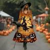 Dámské Halloweenské Midi Šaty na Párty a Festival