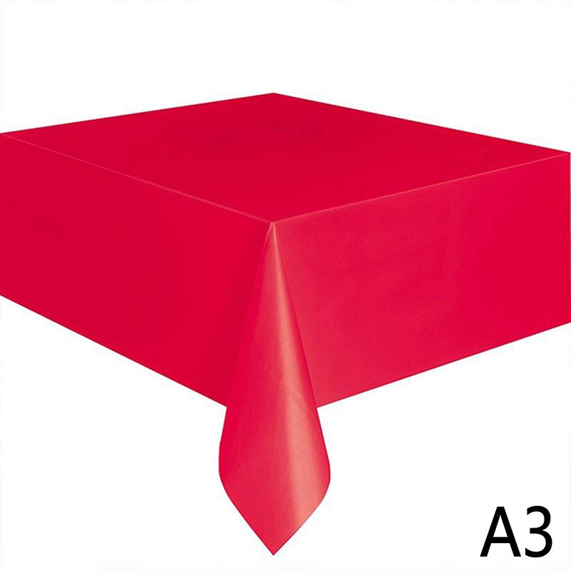 Colorful Disposable Tablecloth Red Pink White Party Desk Cloth Wipe Table Cover Christmas Birthday Wedding Party  Year Decor