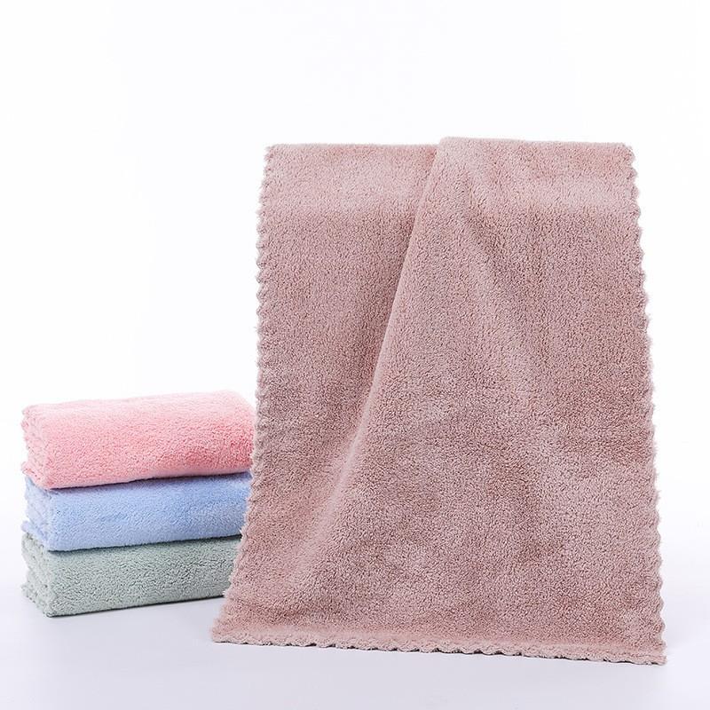 

Coral Velvet Square Towel Absorb Water and Rapid Drying Edge Cut Towel Cleaning Rag Thickened Plush and Unwollen Baby Face Wash Towel Y22910YY-.