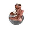 Vintage Leather Martin Boots Women's Western Boots Color Matching Inner Height Increase Strap Short Boots Tooling Boots