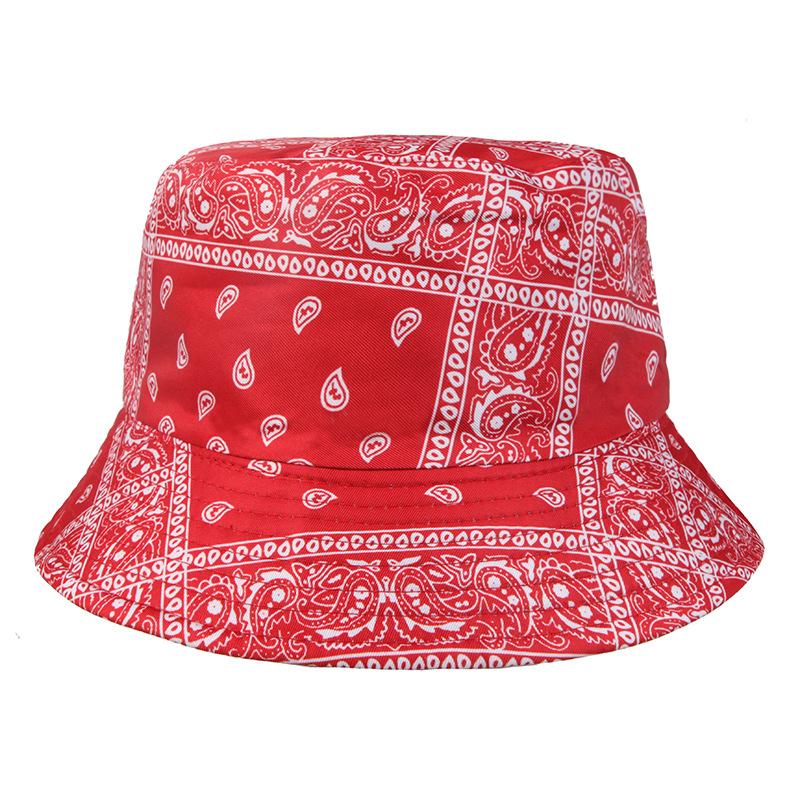 Summer Women's Shade Breathable Two-sided Bucket Hat Foldable Sunscreen Sun Hat Outdoor Sports Casual Fashion Floral Print Beach Cap