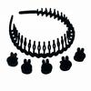 6Pcs/Set Fabric Red Black Plastic Small 2cm Hair Claw Hair Crabs for Girls With Non-Slip Teeth Hair Hoops Accessories For Women