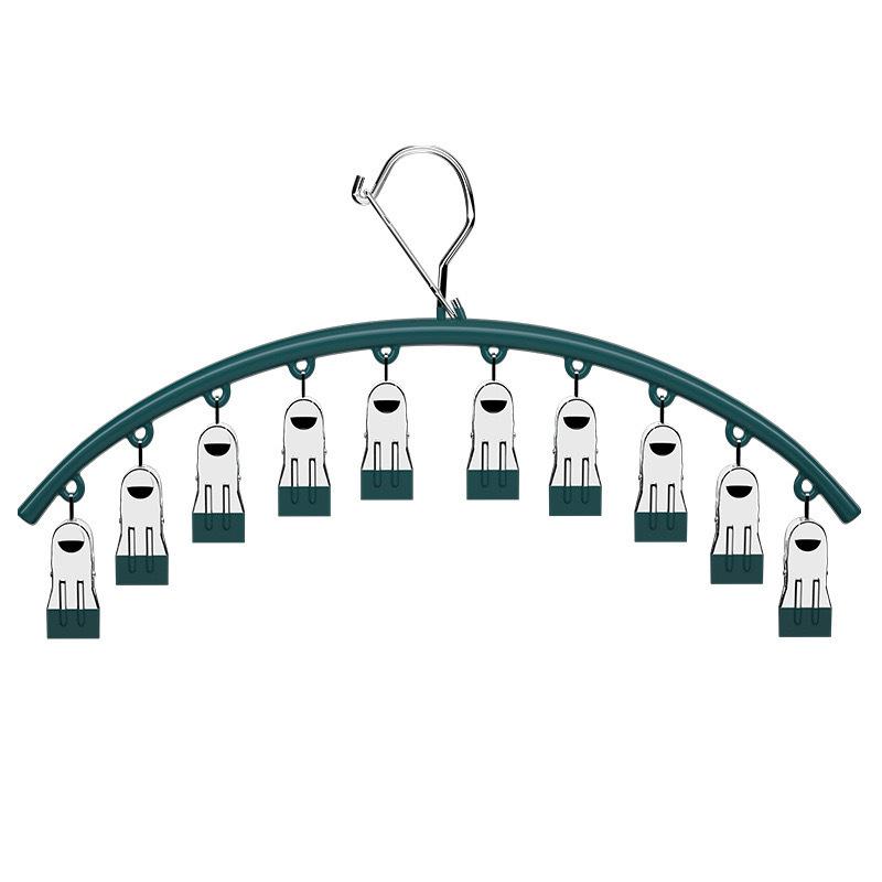 Windproof Stainless Steel Drying Rack with Clips Multi-Functional for Socks and Underwear