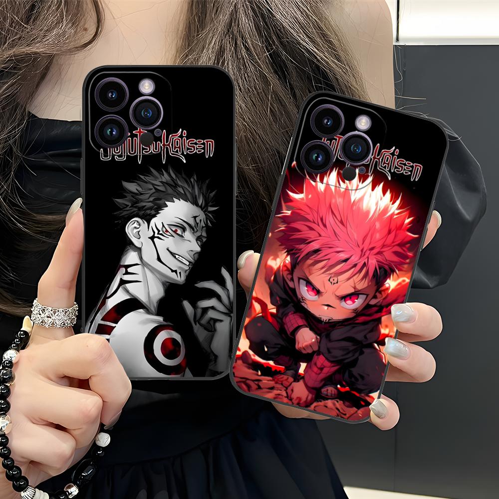 Jujutsu Kaisen Sukuna Mobilskal för iPhone 17 16 15 14 13 12 11 X XR XS 8 7 Pro Max Plus Mini Färgskal Skydd Fint