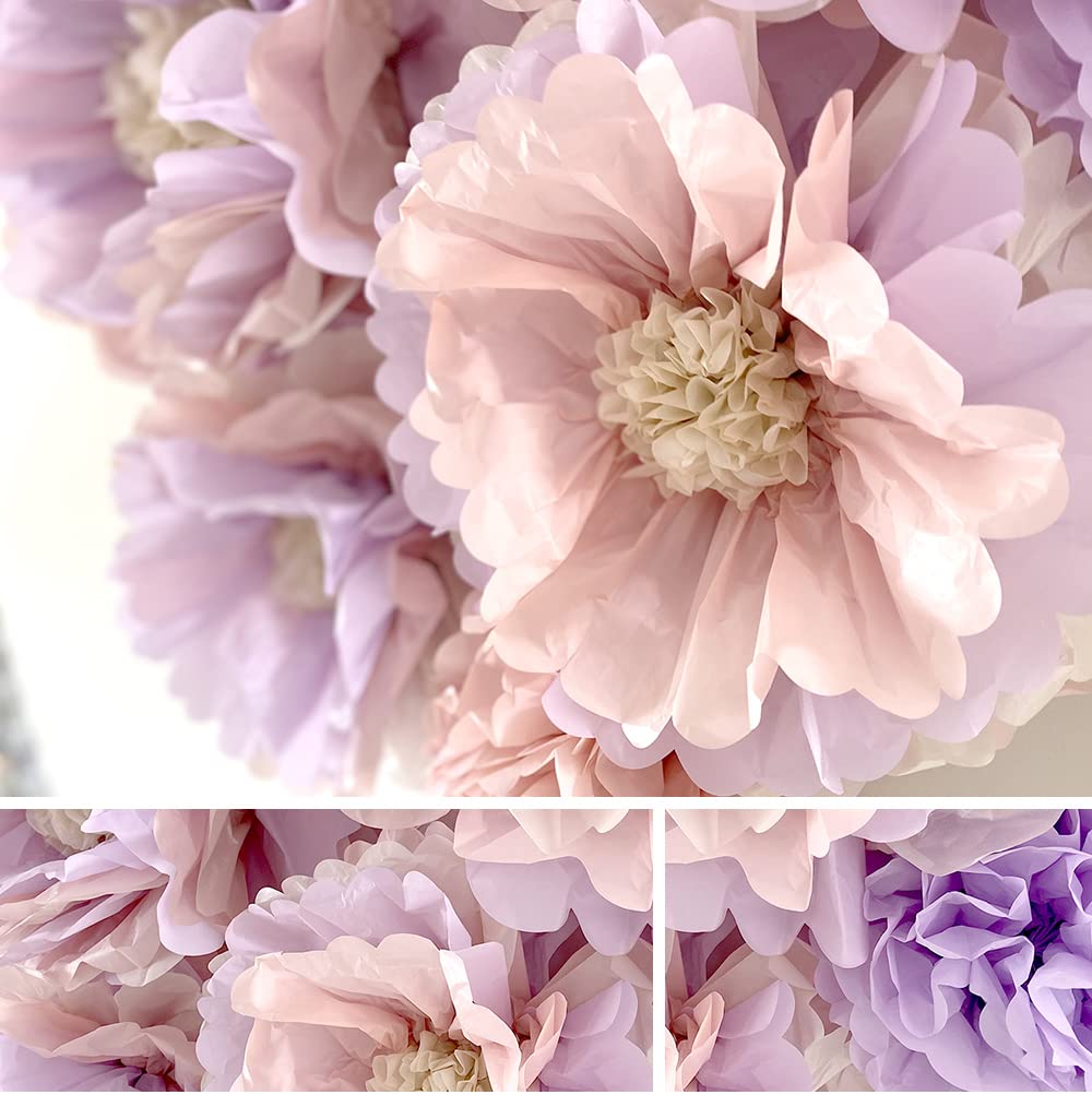 Regalo Birthday Decorations Birthday Decorations Paper Fan Birthday Decoration Set Garland Decoration Celebration Flower X (Bloom Bloom)