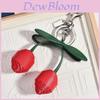 Leather Cherry Keychain With Fruit Pattern For Girls And Handcrafted Style