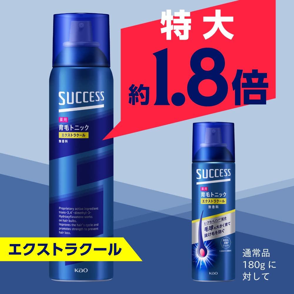 Success Extra Cool Medicated Hair Growth Tonic Maintains Hair Growth and Promotes Resistant Hair (Approx. 1.8x) Fragrance-Free, 325g. Strong, Growth.