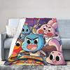 The Amazing World Of Gumballs Soft Warm Blanket  Child Plush Throw Blanket Pattern Couch Chair Flannel Bedspread Sofa Bed Cover