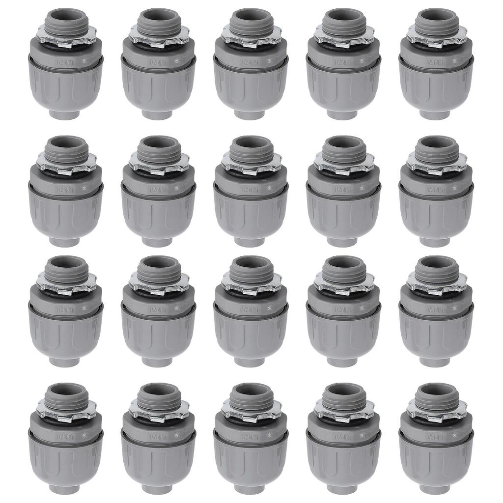 20 st Vattentäta rörkopplingar 1 2 tum NPT Nylon 6 Icke-metalliska rörfittings