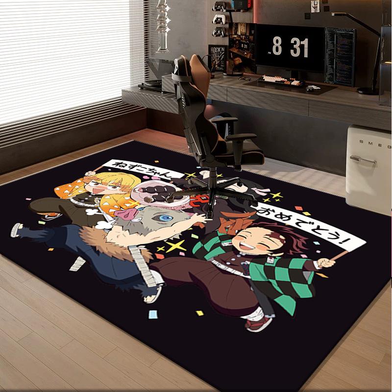 1PC rug Powerful Demon Anime Carpet, Chair Rug,Area Rug for Office Bedroom living rooms bedroom, Doormat decor Christmas fan gifts
