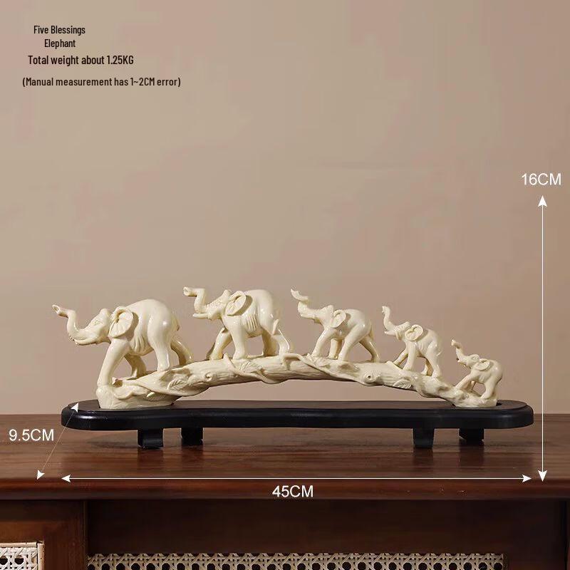 

Роскошный китайский декоративный элемент из смолы, имитирующий слоновую кость