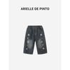 French Arielle De Pinto Girls' Pants Autumn New Style Cute Girl Heart-Shaped Rabbit Jeans
