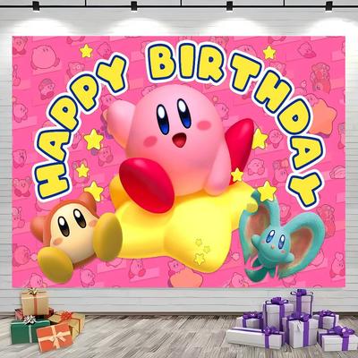 Pink Cute K-Kirby Backdrop Product Photography Props Background Photographic Studio Party Decoration Wallpapers