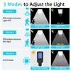 108COB Solar Mini Wall Sconce Outdoor Lighting Remote Control PIR Sensor Multi-Mode Adjustment Fence Patio Doorway LED Lights