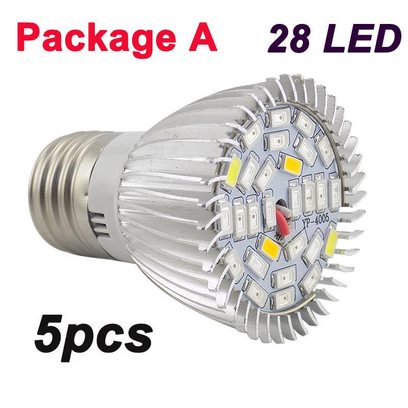 5pcs Plant Grow Lights Full spectrum 28 18 LED Bulb Growing Light Lamp for plants flower  vegetable greenhouse Hydroponics a2