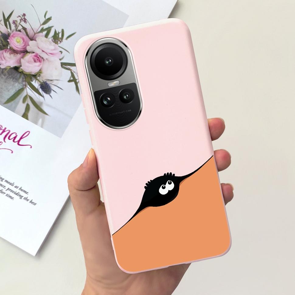 For Oppo Reno10 Case Luxury Colourful Painted Cover Soft Silicone Phone Case For Oppo Reno 10 Reno10 Pro 5G Back Cover Bumper