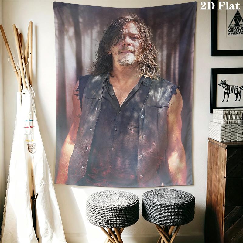 THE WALKING DEAD Wall Tapestry Aesthetic Wall Hanging Printed Fabric Blanket Decorative Tapestries for Bedroom Living Room Home Decor