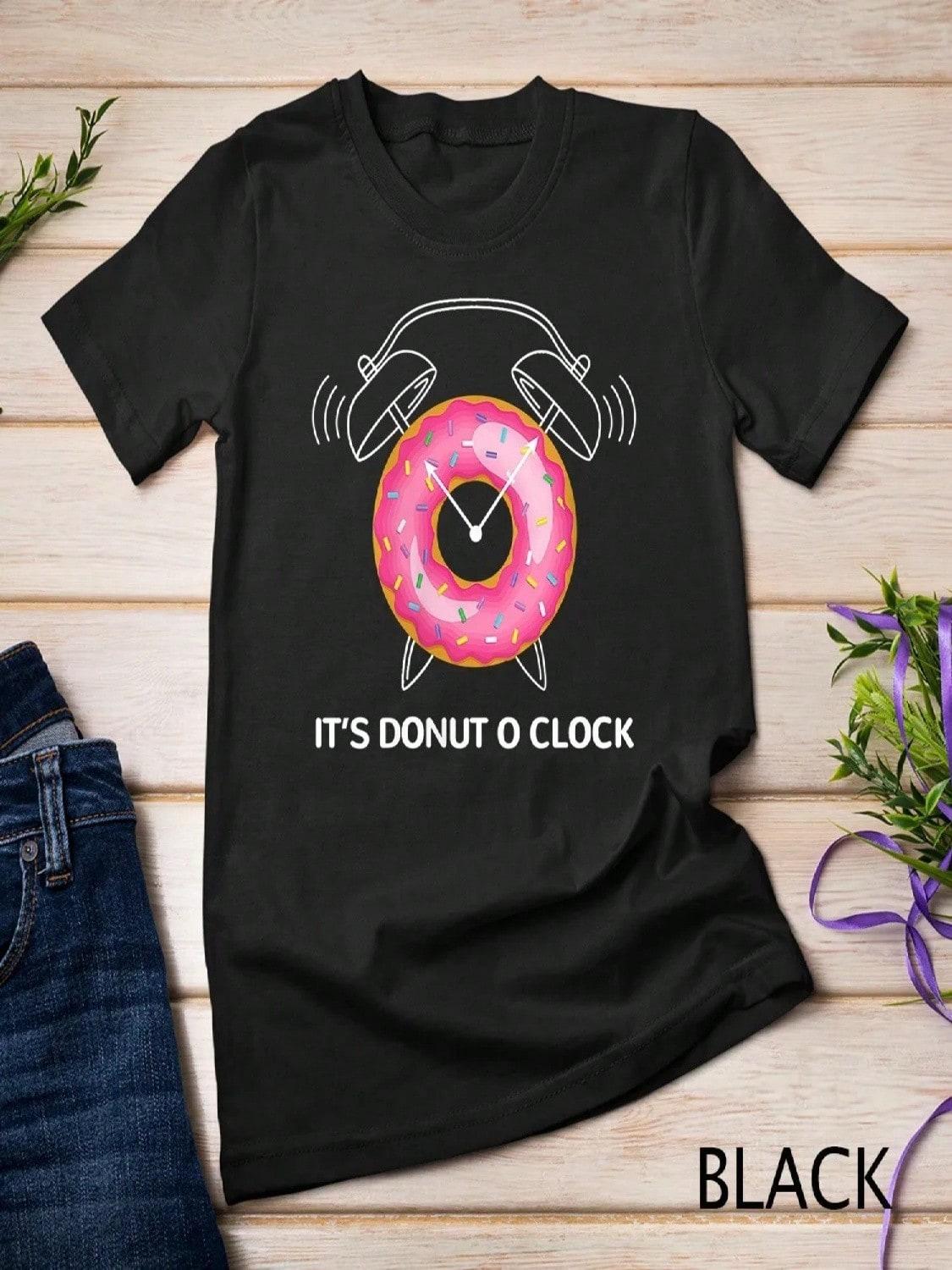 Womens It s Donut O Clock Dougnuts Lover T Shirt Cute S разноцветный