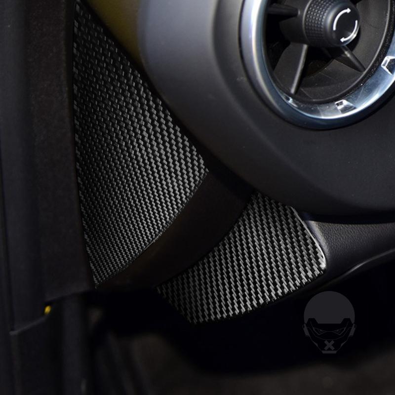 Real Carbon Fiber Car Accessories Dashboard Side Panel Decorative Trim Cover Soft Sticker For Chevrolet Camaro 6th Gen 2016-2025