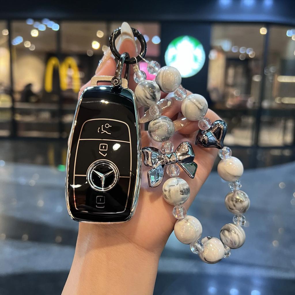 Car Key Case Cover Protection Shell for Mercedes Benz A C E S G Class GLC CLE CLA W177 W205 W213 W222 X167 AMG Accessories QU3