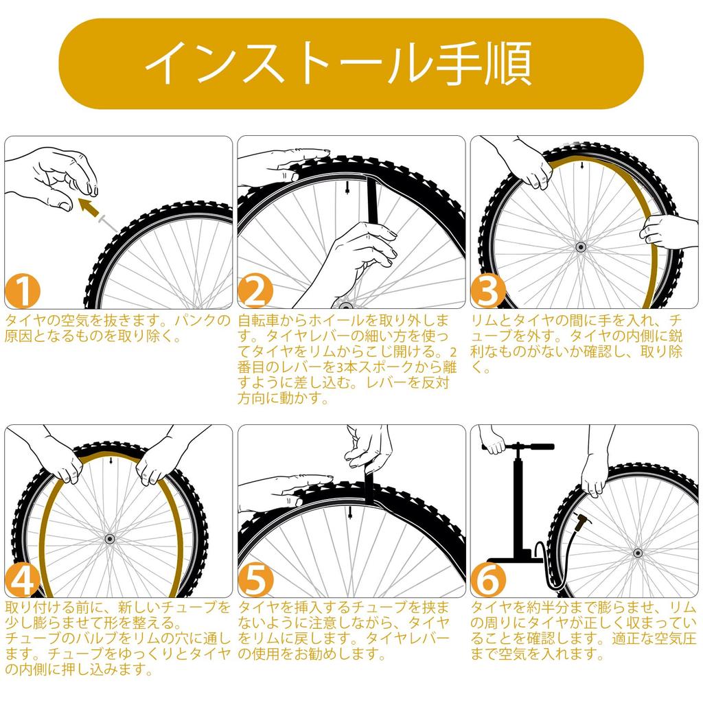 Two Bicycle Inner Tubes with 48mm Presta Compatible with 26 x Tire for Mountain Bikes 26-inch Valves, 1.75/1.9/1.95/2.0/2.1/2.125 Tubes,