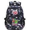 Cute Cartoon Character Print Backpack Girls School Use Large Capacity Nylon Student Bag With Padded Curved Straps