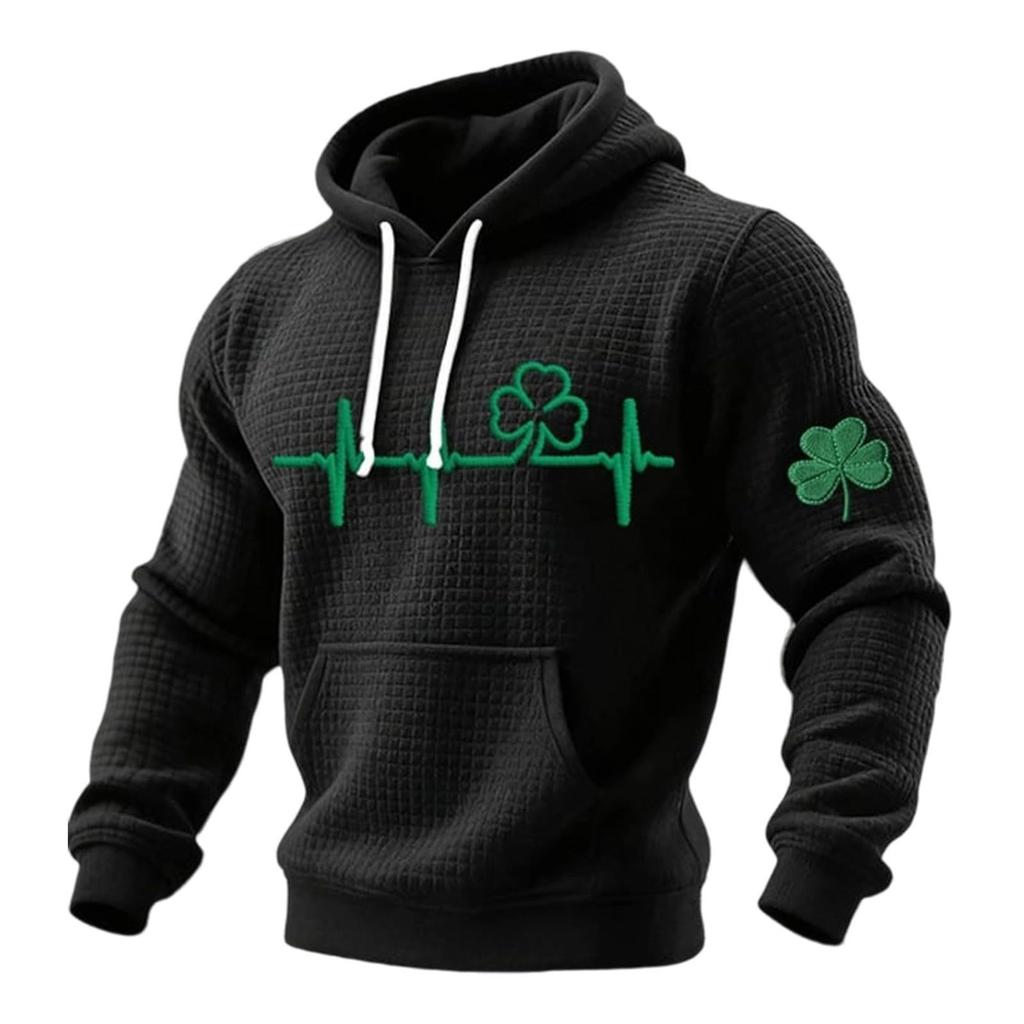 Men Irish  Casual  Graphic  Knit Pullover Casual Shirt Holiday Outfit