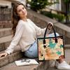 Retro Star Printed Tote Bag Large Capacity Casual Daily Shoulder Handbag for Women Outdoor Commuting